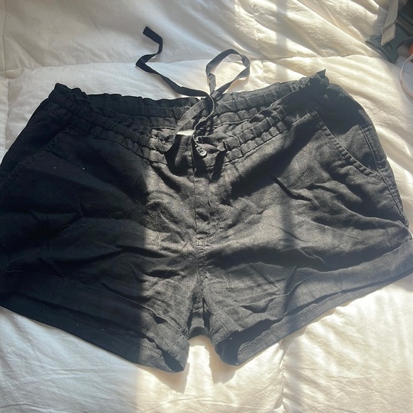 Old Navy Pants - OldNavy Women's Black Linen Shorts